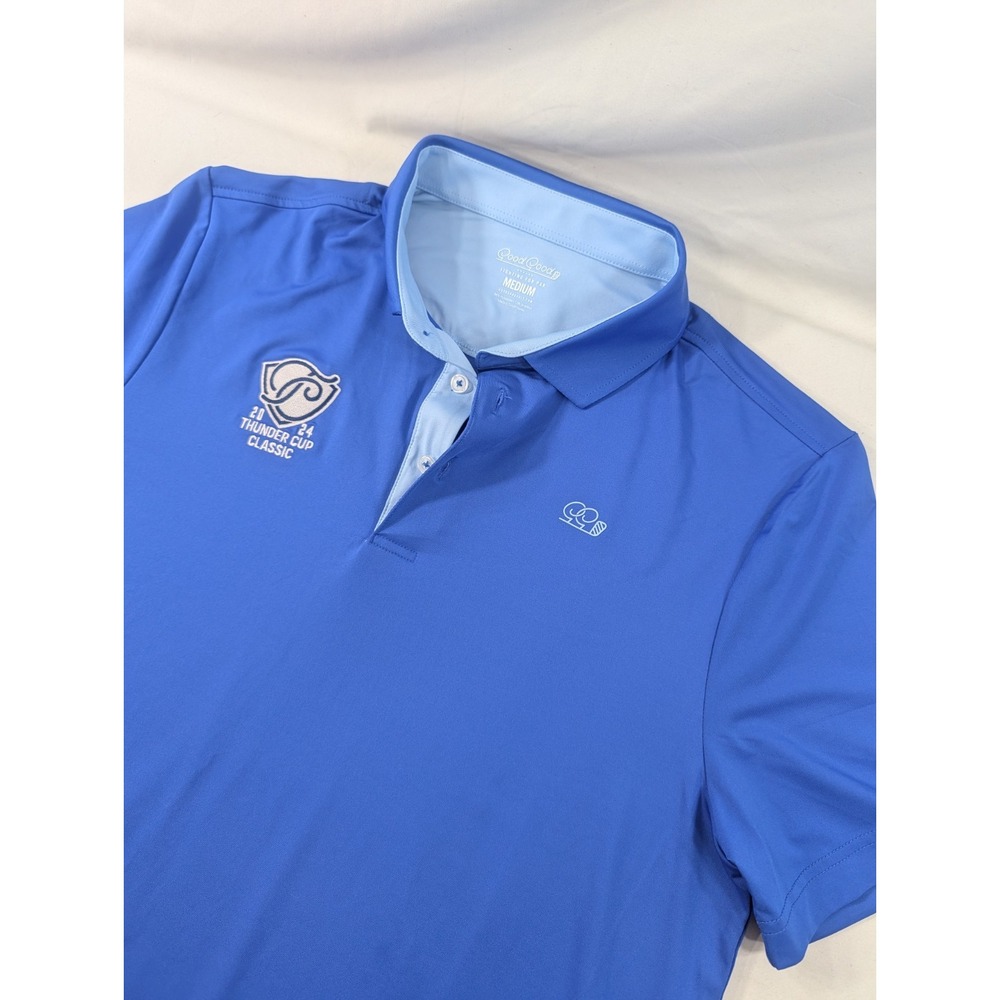 Good Good Golf Polo Men Shirt 2024 M Thunder Cup Classic Performance Excellent